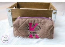 Stickdatei - Doodle Blumen Alphabet Monogram geteilt "K"